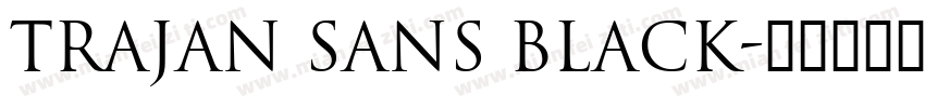 Trajan Sans Black字体转换